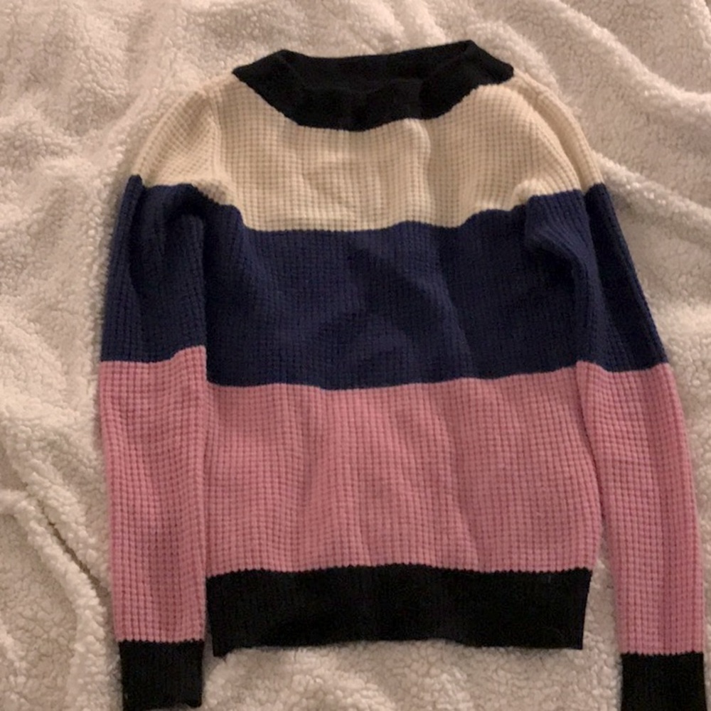 100% cashmere sweater crew neck stripes